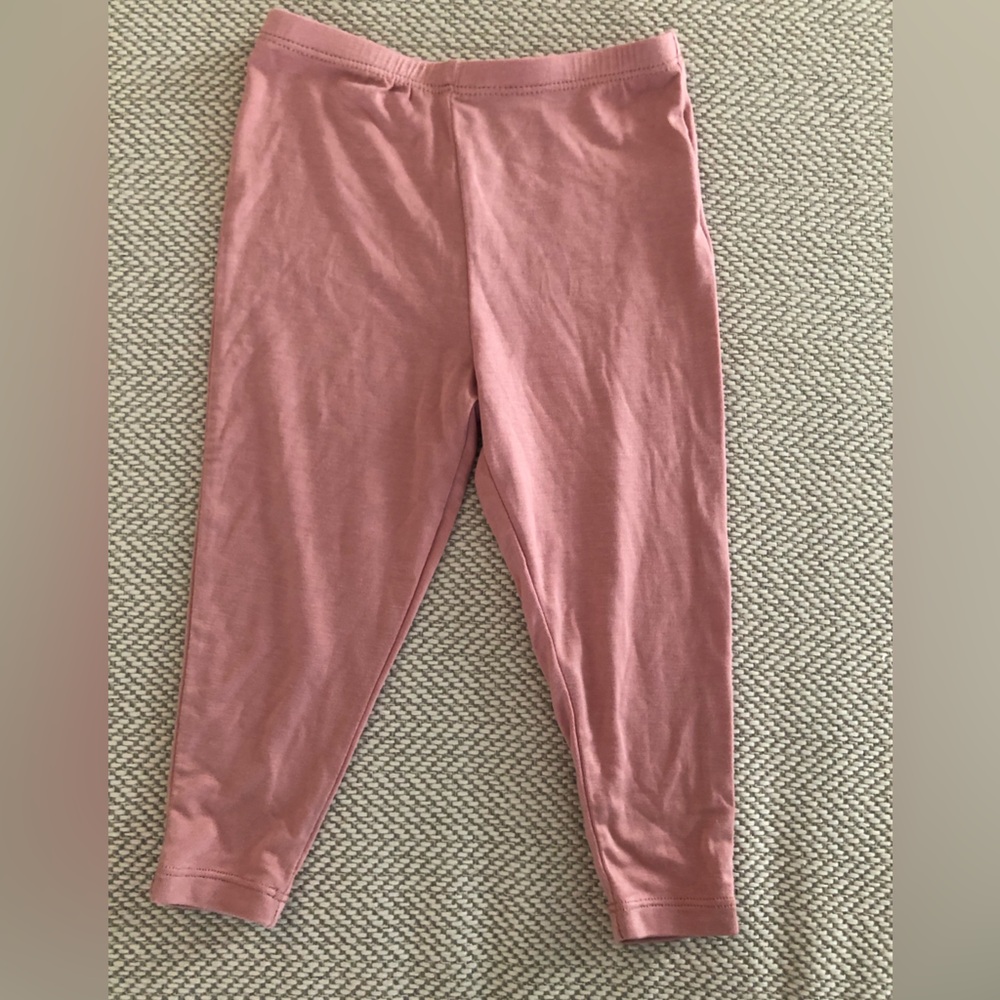 Angel Dear Pink Tea Party Long Sleeve Dress with Dusty Rose Leggings - Picture 10 of 12